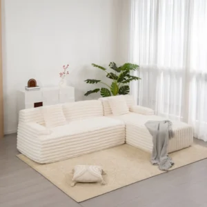 101 Sectional Sofa Back Cushion Modern L Shaped Modular Cloud Couch Unique Chenille Fabric Couches Sofas Living Room Bedroom Compression Sofa Assembl