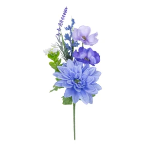 11 in H x 6 5 in W x 6 5 in D Mainstays Faux Dahlia in Glass Vase 3 5 3 5 4 75