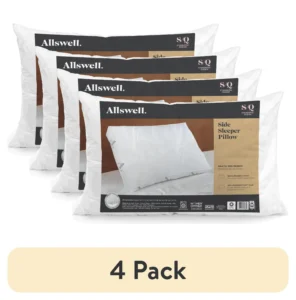 2 pack Allswell Side Sleeper Bed Pillow with HYGROCOTTON Temperature Regulating Cover Standard Queen