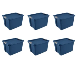 20 Gallon Latch Tote Plastic True Blue