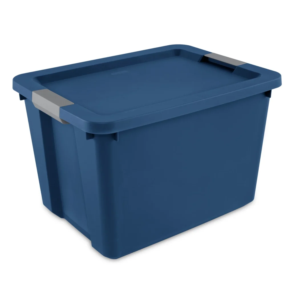 20 Gallon Latch Tote Plastic True Blue