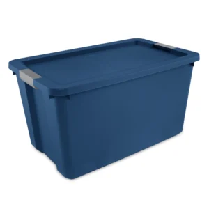 20 Gallon Latch Tote Plastic True Blue