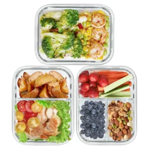 20Pcs Glass Food Storage Containers with Lids Airtight Meal Prep Container Set for Lunch Leak Proof