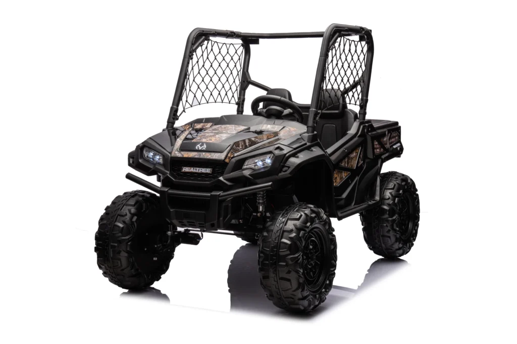 Realtree XD 24V UTV Battery Ride-on – Remote Control, 5 MPH Fun — close-up detail of design and finish