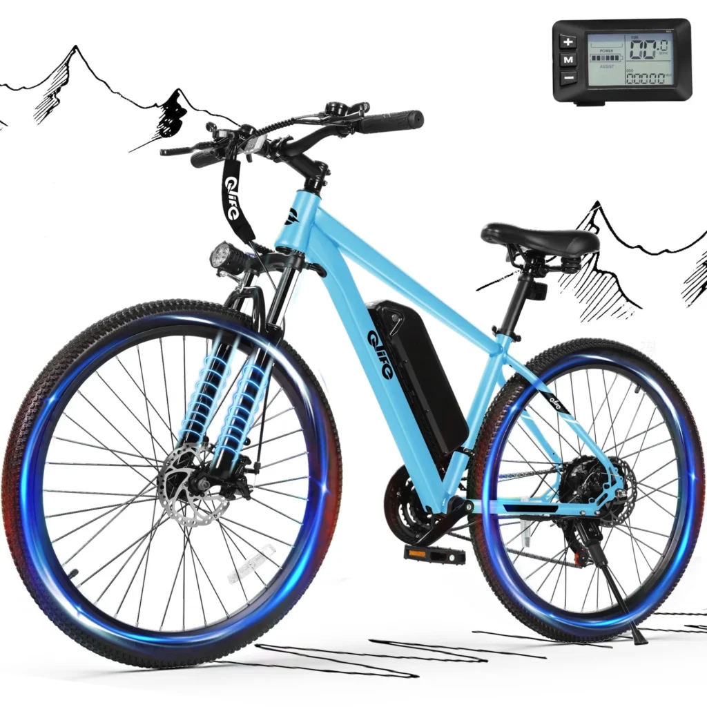 Peak 500W Electric Bike – Removable Battery, 7-Speed, 40-Mile Range β alternate angle showing full product