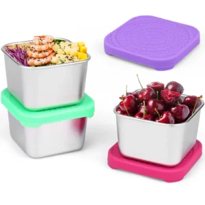 3 Pack Stainless Steel Snack Containers