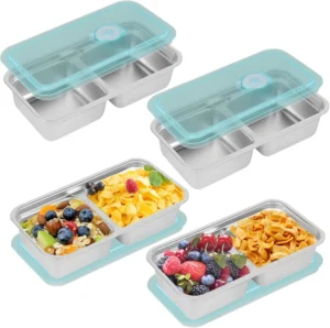 3 Pack Stainless Steel Snack Containers
