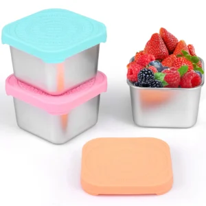 3 Pack Stainless Steel Snack Containers