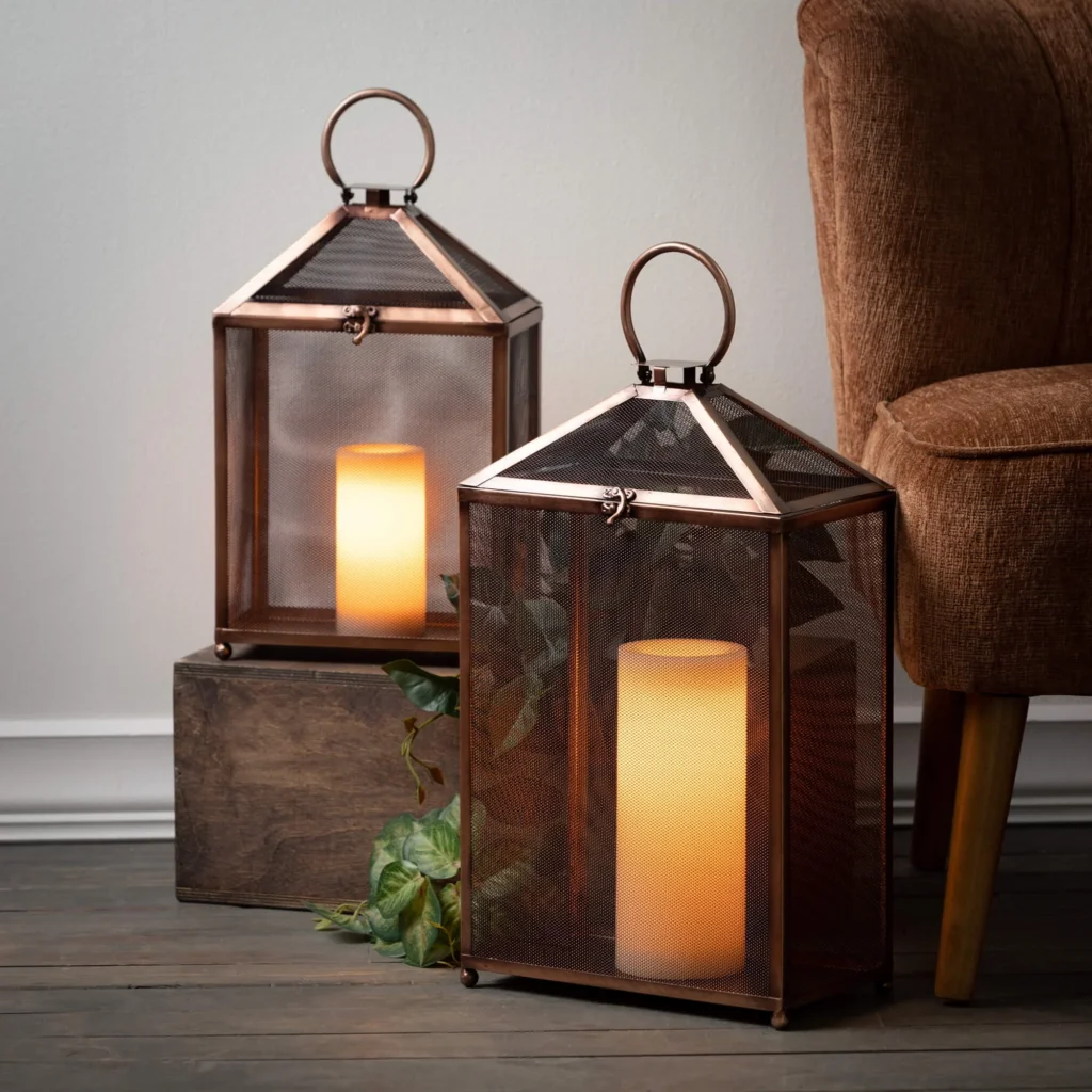 4PK Decorative Garden Lantern Set — alternate angle showing full product