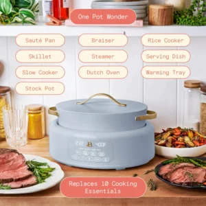 4qt Mini Multi Cooker Daydream Blue