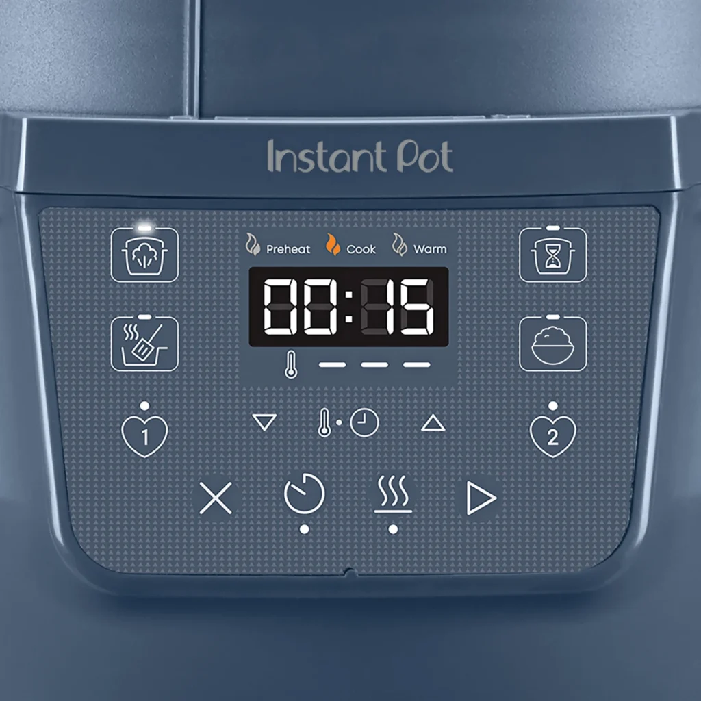 CulinaryLite 4-Quart Mini Multi Cooker – Versatile Daydream Blue — close-up detail of design and finish