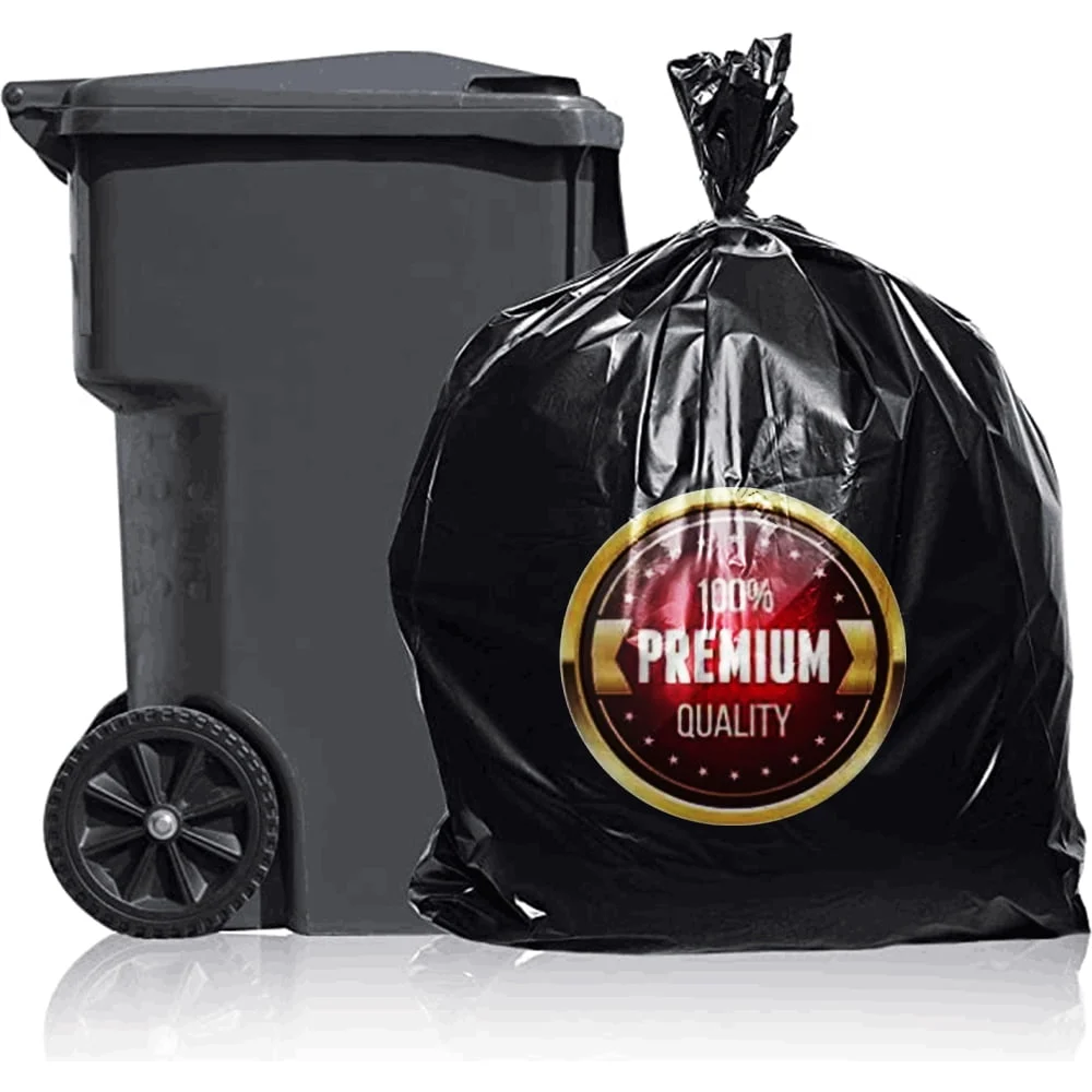 55 Gallon Trash Bags Heavy Duty Outdoor Garbage Bags 50 Count for Waste Lawn and Leaf 1 5 Mil