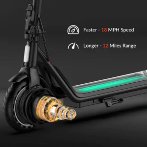5TH WHEEL W16S 300W Electric Scooter Turn Signal 8 5 Solid Tires 18mph 12Miles Range Folding Commuting E Scooter Adults APP Control