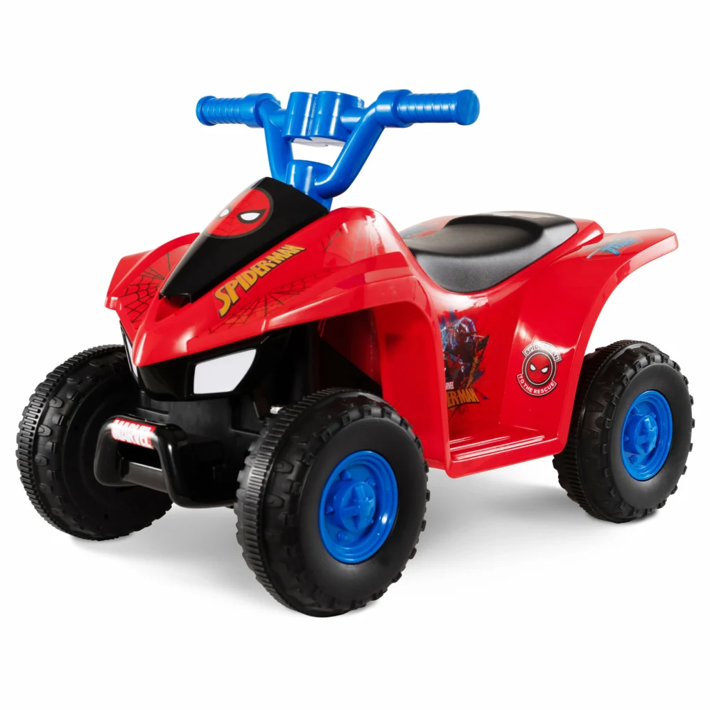 Spiderman 6V Powered Ride-On ATV – Safe 2mph Adventure — alternate angle showing full product