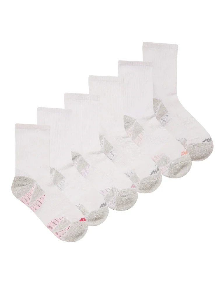 All Sport 6-Pack Mid-Crew Athletic Socks – Essential Value — close-up detail of design and finish