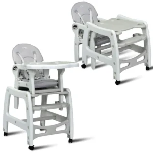 AILEEKISS 15 in 1 Baby High Chair Toddler Dining Booster Seat w Activity Center Grey