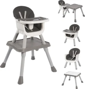AILEEKISS 15 in 1 Baby High Chair Toddler Dining Booster Seat w Activity Center Grey