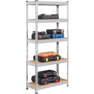 Alden Design 5 Shelf Boltless Adjustable Steel Storage Shelf Unit Blue Holds up to 330 lb Per Shelf