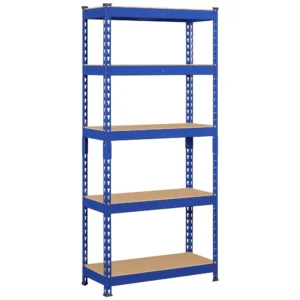 Alden Design 5 Shelf Boltless Adjustable Steel Storage Shelf Unit Blue Holds up to 330 lb Per Shelf