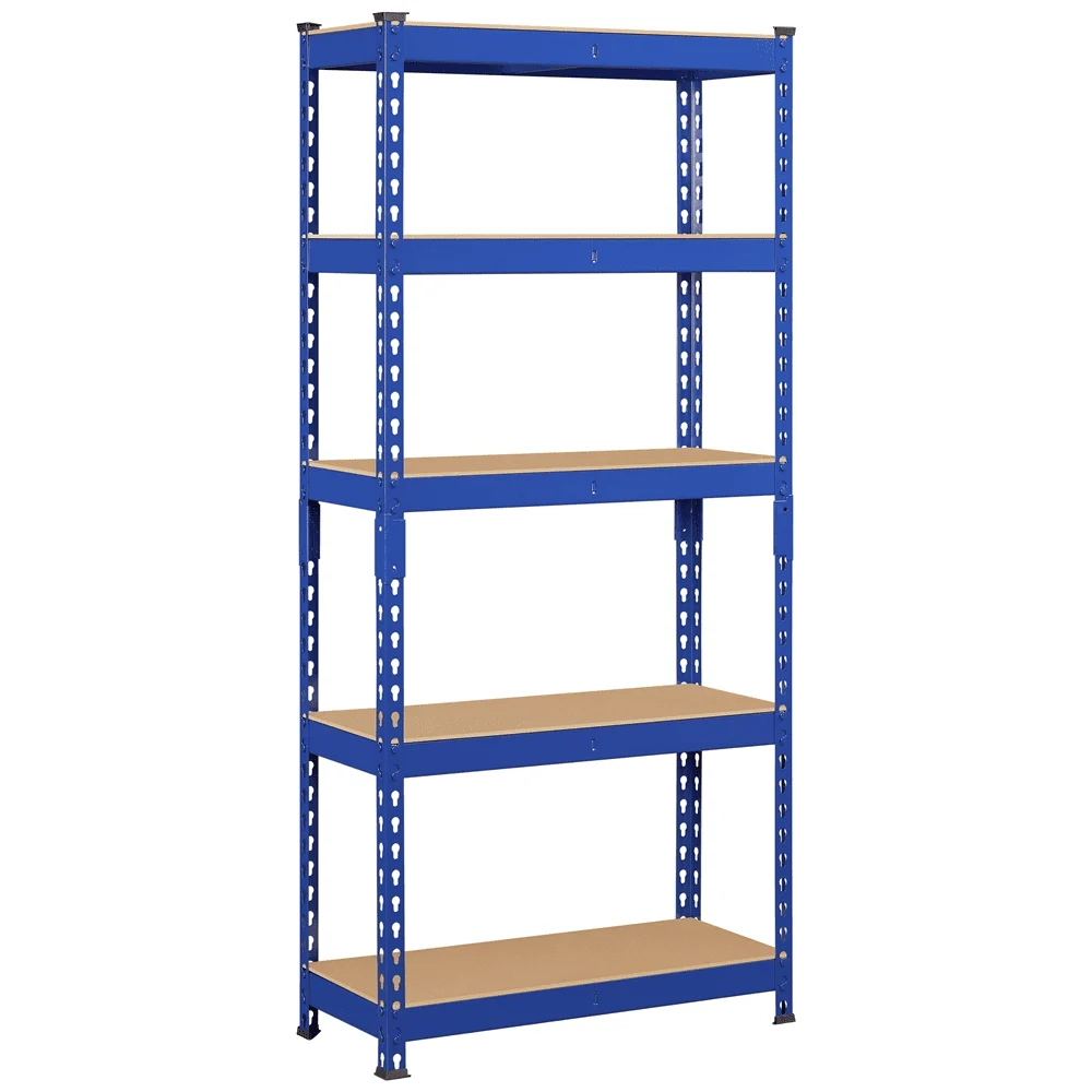 Alden Design 5 Shelf Boltless Adjustable Steel Storage Shelf Unit Blue Holds up to 330 lb Per Shelf