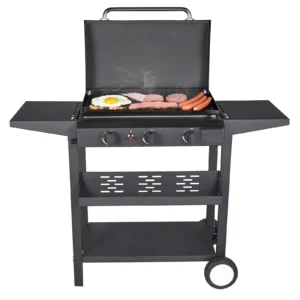 Alpha Joy 3 Burner Propane Gas Griddle Outdoor Flat Top Gas Grill Can Be Detached Table Top Griddle for Camping