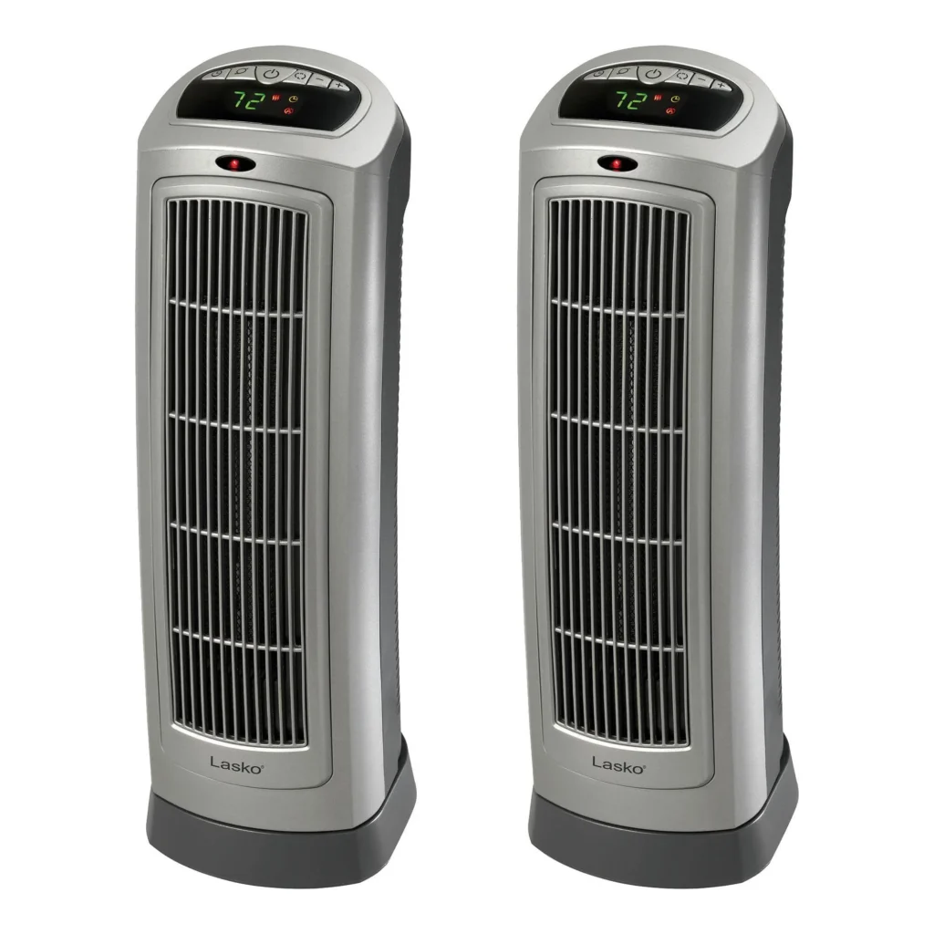 ALROCKET 1500W Ceramic Heater – 90° Oscillation & Remote — alternate angle showing full product