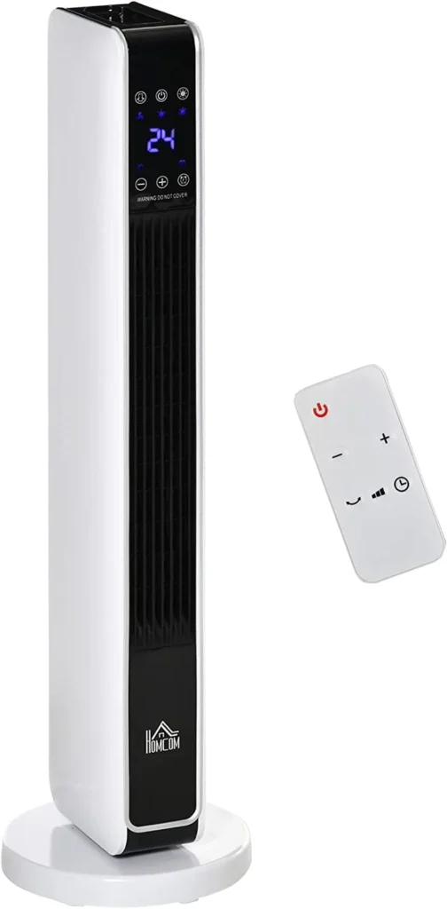 ALROCKET 1500W Ceramic Heater – 90° Oscillation & Remote — close-up detail of design and finish