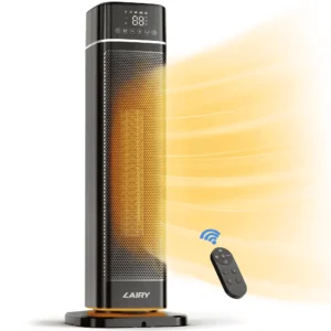 ALROCKET 1500W Tower Space Heater with Oscillation ECO thermostat for Indoor Bedroom Office Use