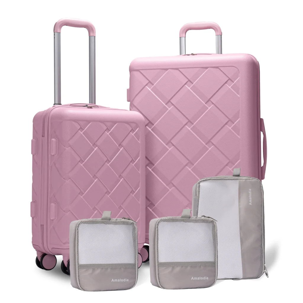 Amalodie 6 Piece Rolling Hardside Luggage Set – Durable & Versatile β alternate angle showing full product