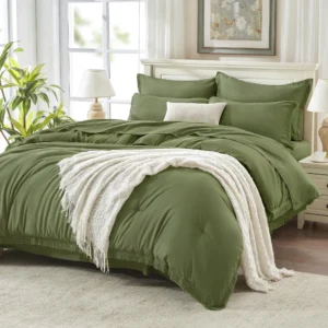 Andency King Size Comforter Set Sheets Burnt Orange 7 Pieces Bed Bag Boho Soft Lightweight Bedding Sets Terracotta Rust Tassel Bed Set Comforter Shee