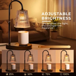 AOLIGO Candle Warmer Lamp Adjustable Wax Melt Warmer with Timer Safe Flameless Candle Heater for Home Office Gifts
