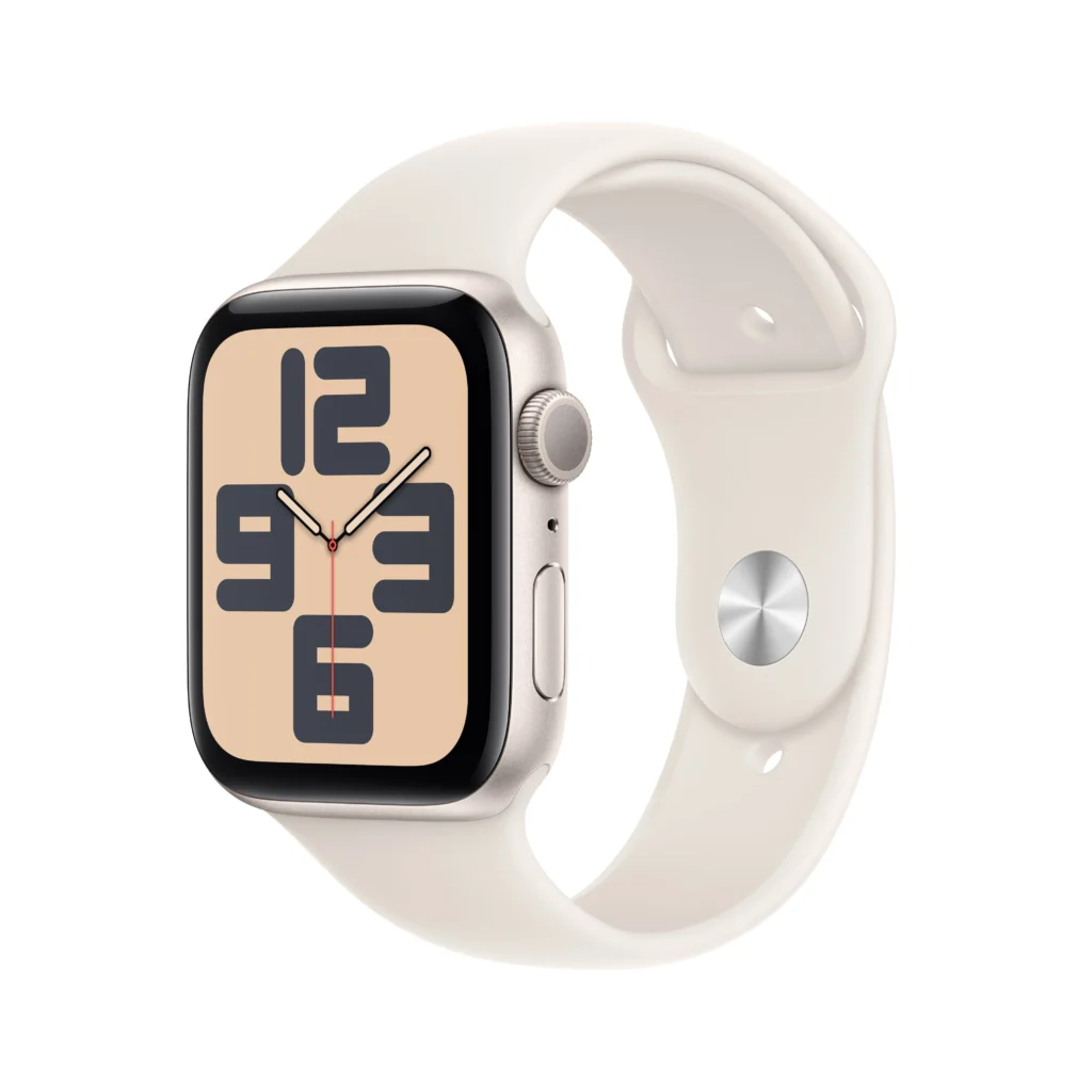 Apple Watch SE 2nd Gen GPS 44mm – Midnight Aluminum & Ink Loop β close-up detail of design and finish
