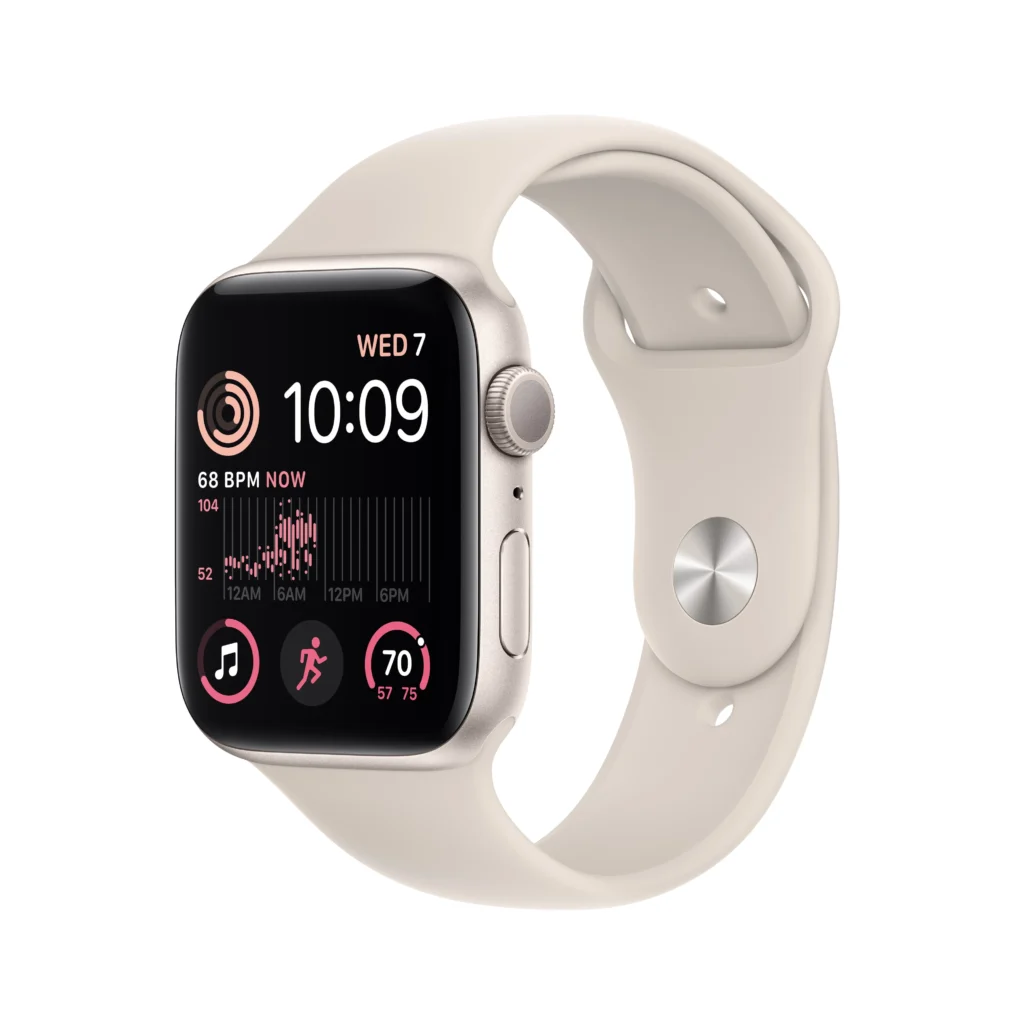 Apple Watch SE 2nd Gen GPS 44mm Smartwatch with Midnight Aluminum Case with Ink Sport Loop