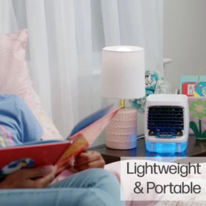 Arctic Air Chill Zone Evaporative Air Cooler Portable Cooler with 4 Fan Speeds LED Night Light