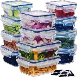 Asnews 24 Pcs Food Storage Containers With Lids, Reusable Meal Prep
