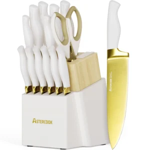Astercook 17 Pieces Kitchen Knife Set