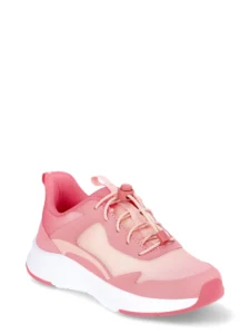 Athletic Works Little Girl Big Mesh Jogger Bungee Pull Sneakers