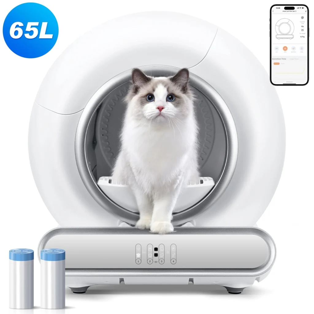 SmartPet Self-Cleaning Odor Control Litter Box Robot – WiFi App & Safety β close-up detail of design and finish