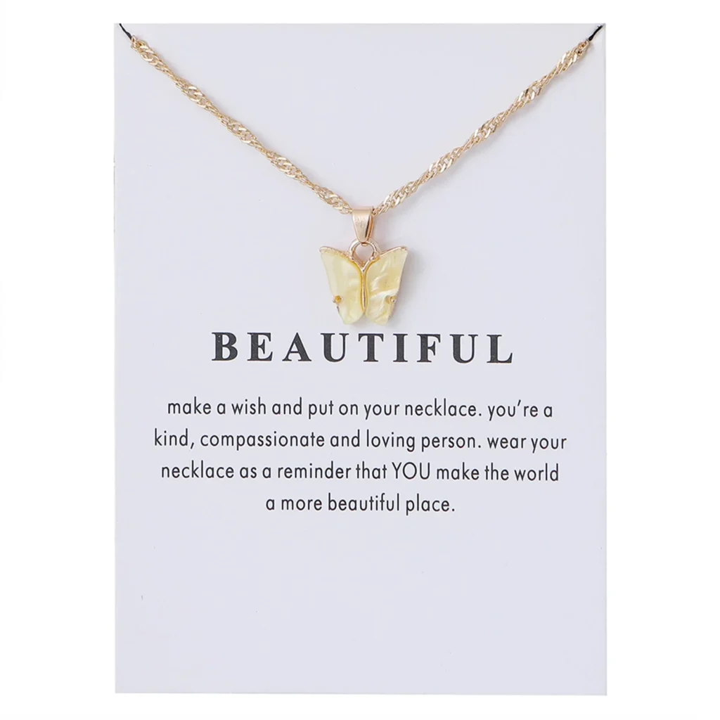 Awdenio Acrylic Color Clavicle Chain Necklace – Sweet, Vibrant Style β close-up detail of design and finish