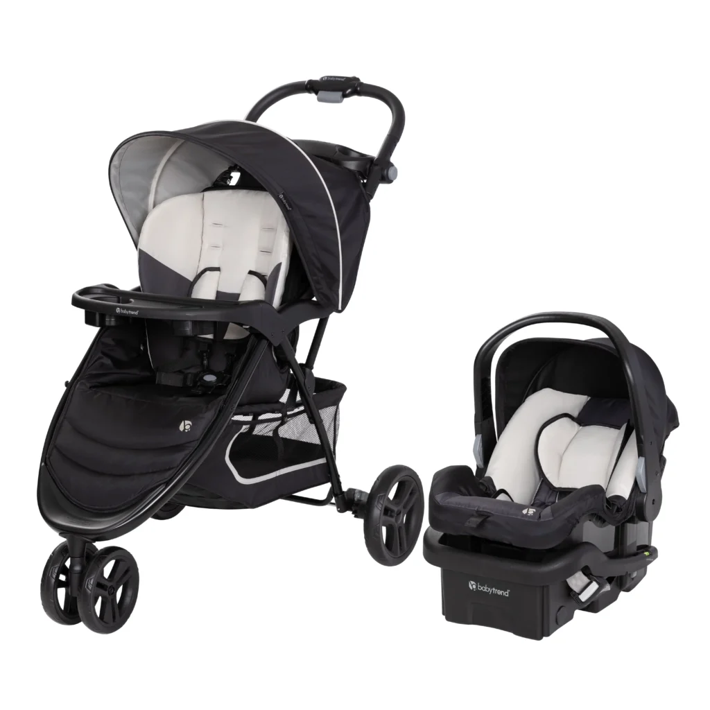 Baby Trend EZ Ride Stroller Travel System with EZ Lift Infant Car Seat Desert Tan