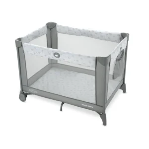 Baby Trend Simply Smart Nursery Center Playard with Bassinet and Travel Bag Whisper Grey