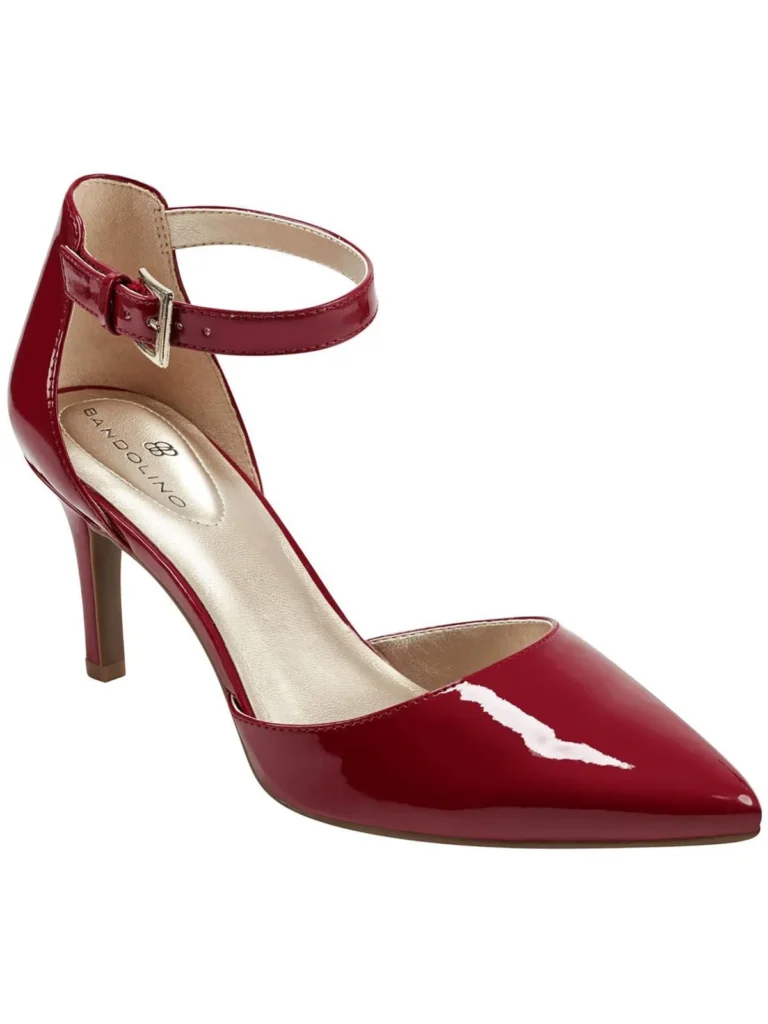 Bandolino Ginata Women’s Flats – Comfortable Rosy Red Style — alternate angle showing full product