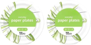 Basics Everyday Paper Plates 8 62 Inch Disposable 100 Count