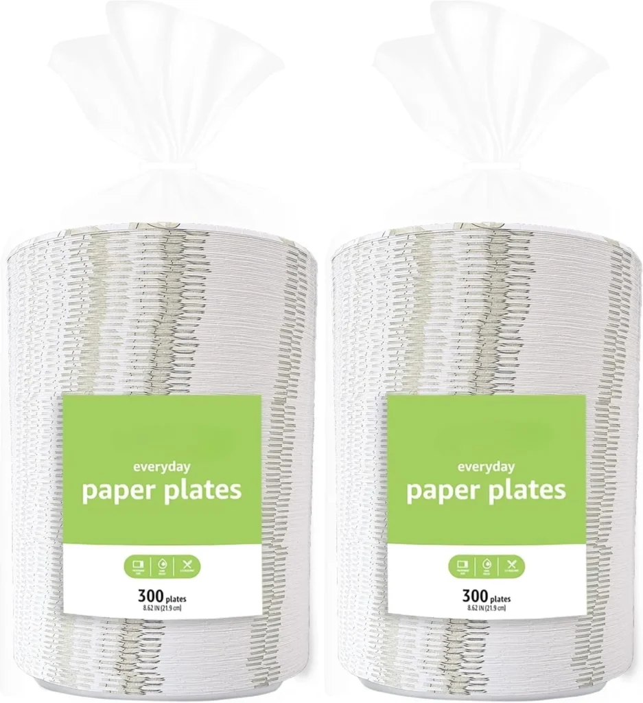 Basics Everyday Paper Plates 8 62 Inch Disposable 100 Count