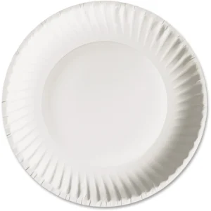 Basics Everyday Paper Plates 8 62 Inch Disposable 100 Count