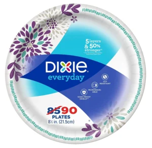 Basics Everyday Paper Plates 8 62 Inch Disposable 100 Count