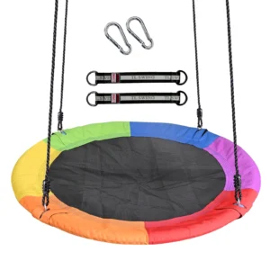 Batman 40 Saucer Swing with Adjustable Ropes for Outdoor Backyard Fun Ages 3