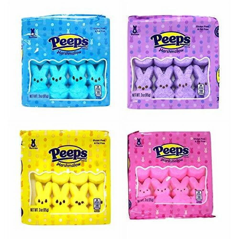 BC 3PK PEEPS YELLOW GREEN PINK