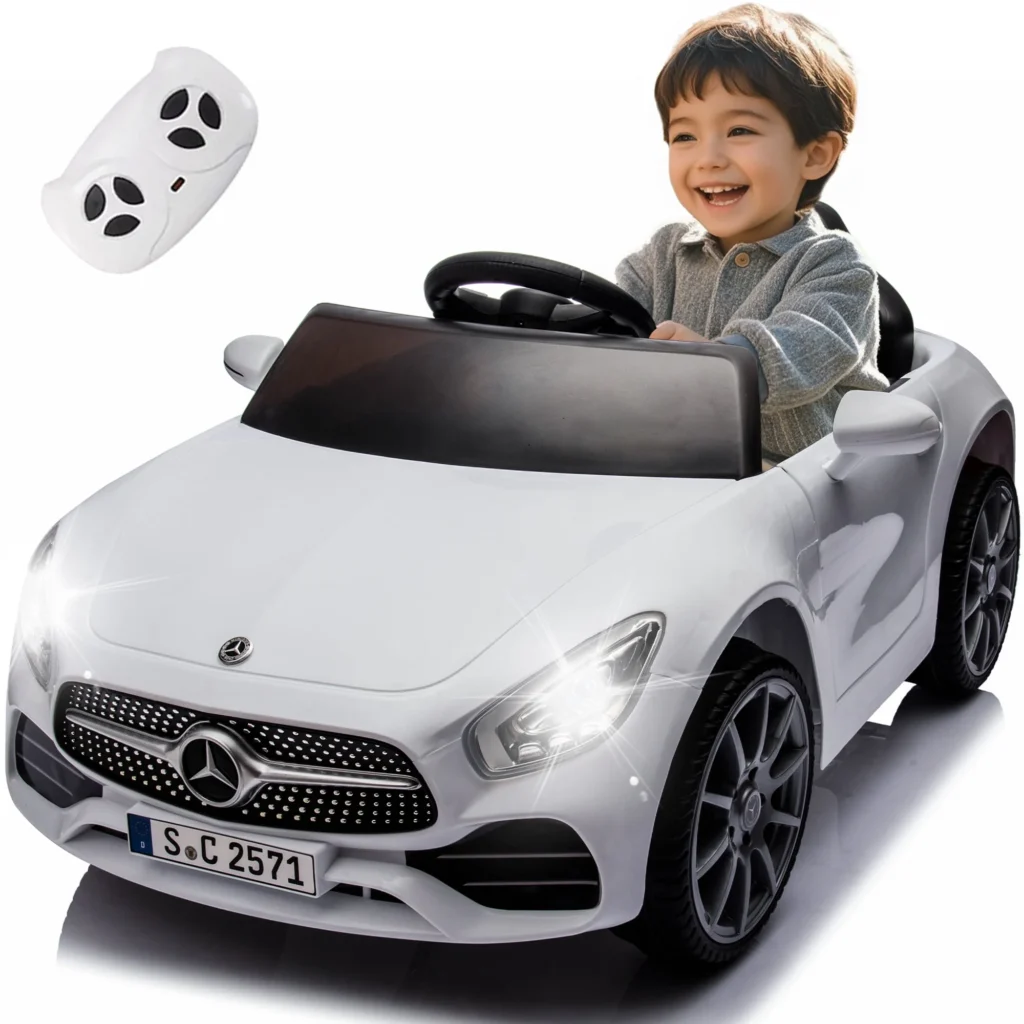 Licensed Benz CLS 350 12V Kids Ride-On – Remote, Suspension, Music — close-up detail of design and finish