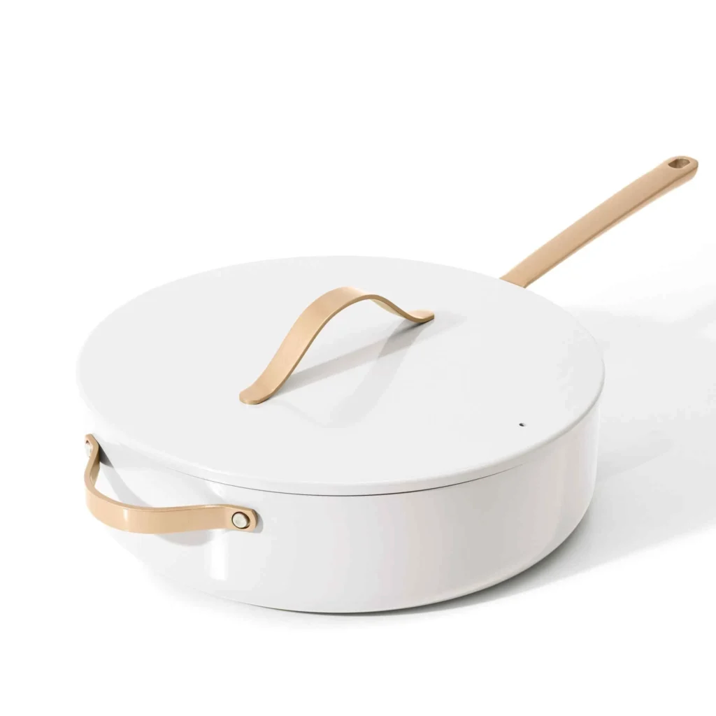 Beautiful 1.8L Ceramic Non-Stick Stovetop Kettle – White Icing Finish — close-up detail of design and finish